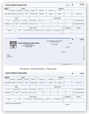 Laser Middle Payroll Check - Office and Business Supplies Online - Ipayo.com