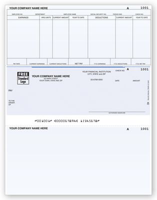 Laser Middle Payroll Check - Office and Business Supplies Online - Ipayo.com