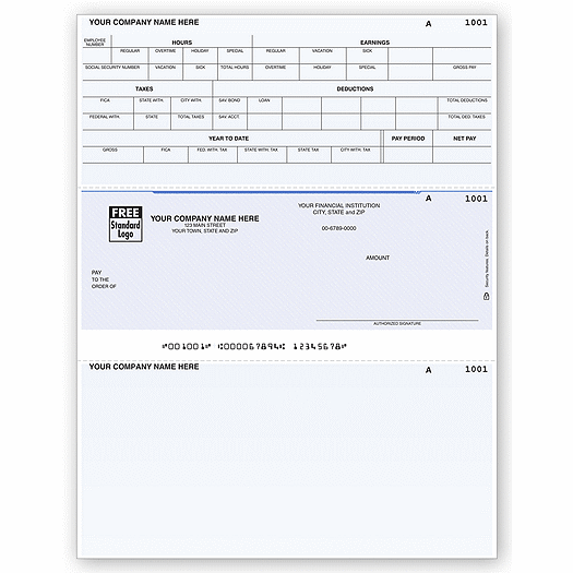 Laser Middle Payroll Check - Office and Business Supplies Online - Ipayo.com