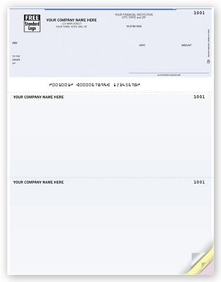 8 1/2 x 11 Laser Top Check, Compatible with MYOB