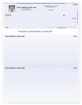 Unlined Laser Check, Microsoft Office Accounting Compatible