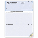 Pay bills or employees with our laser business checks! Use these all-purpose checks for accounts payable, payroll and more. Two bottom stubs. Choose consecutive or reverse numbering.