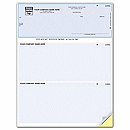 You'll love the versatility of our laser multi-purpose business checks! Use them for accounts payable, payroll, petty cash and more - these checks do it all! Choose consecutive or reverse numbering. Two bottom stubs.