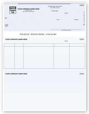 8 1/2 x 11 Laser Top Accounts Payable Check