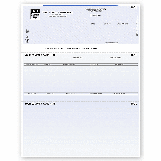 Laser Top Accounts Payable Check