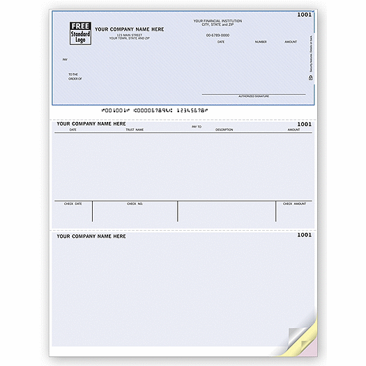 Laser Top Trust Account Checks - Office and Business Supplies Online - Ipayo.com