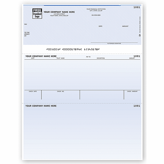 Laser Top Trust Account Checks