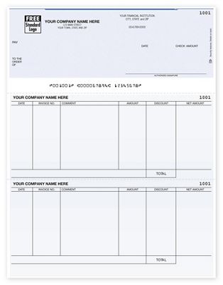 8 1/2 x 11 Laser Top Accounts Payable Check