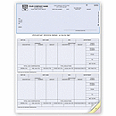 Our laser payroll business checks are perfect for payroll! Preprinted headings on top stub let you keep track of earnings and deductions. Bottom stub can be used to describe other payments. Two bottom stubs. Choose consecutive or reverse numbering.