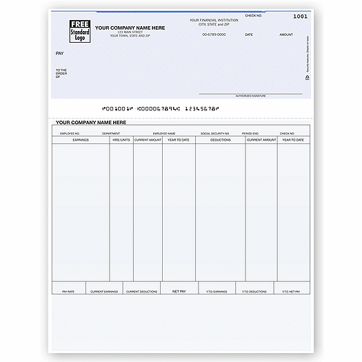 Laser Top Payroll Check 7.5 Voucher