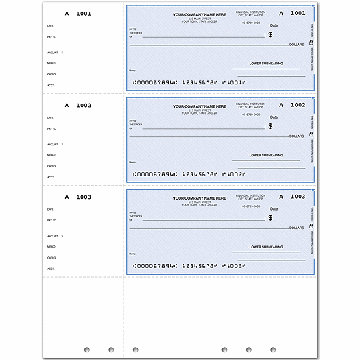 Laser Wallet Check, Lined, Hole-Punched - Office and Business Supplies Online - Ipayo.com