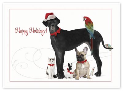 Merry Menagerie Holiday Card - Office and Business Supplies Online - Ipayo.com