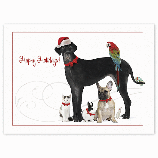 Merry Menagerie Holiday Card - Office and Business Supplies Online - Ipayo.com