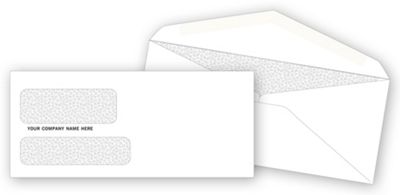 3 7/8 X 8 7/8 Double Window Confidential Envelope