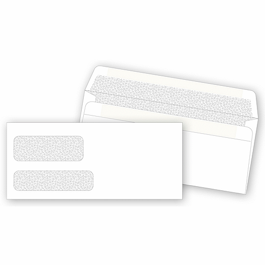 Double Window Confidential Envelope, Self-Seal - Office and Business Supplies Online - Ipayo.com