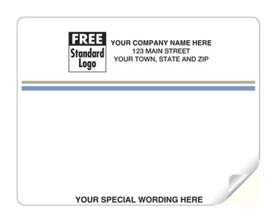 Roll Blue Gray Stripe Mail Label 5 X 3 7/8 - Office and Business Supplies Online - Ipayo.com