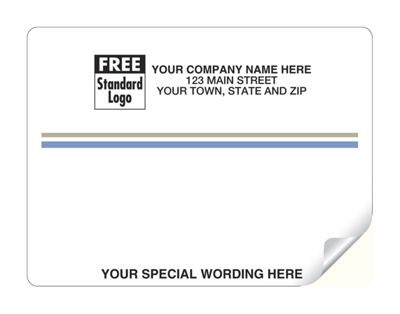 Roll Blue Gray Stripe Mail Label 4 1/2 X 3 3/8 - Office and Business Supplies Online - Ipayo.com