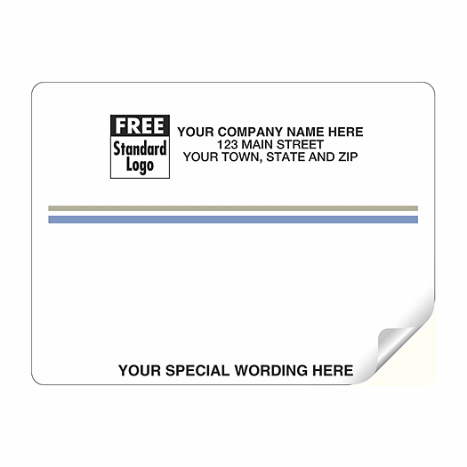 Roll Blue Gray Stripe Mail Label 4 1/2 X 3 3/8 - Office and Business Supplies Online - Ipayo.com