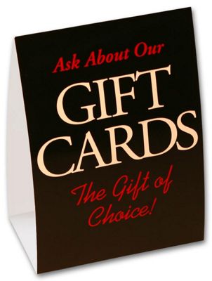 EZ Gift Card Table Tents 6 Per Package - Office and Business Supplies Online - Ipayo.com