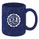 The Marble Mug's finish is an elegant design touch...all the Anniversary Logos really stand out on it. Capacity: 12 oz. capacity Easy to Carry!  large C-handle. Design: marbleized finish