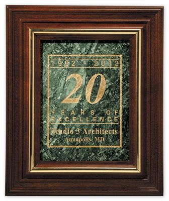 Solid Cherry/Marble Plaque – Jumbo