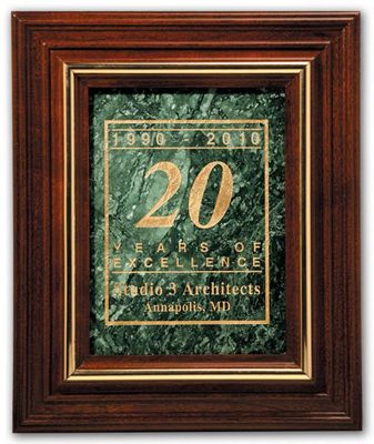 Solid Cherry/Marble Plaque - Standard - Office and Business Supplies Online - Ipayo.com
