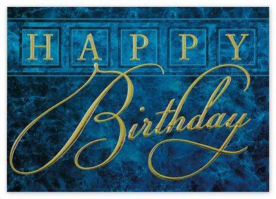 Blue Marble Happy Birthday Cards