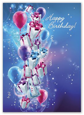 Up, Up and Away! Happy Birthday Greeting Cards