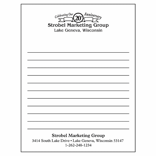 Short Personalized Note Pads, Lined - Office and Business Supplies Online - Ipayo.com