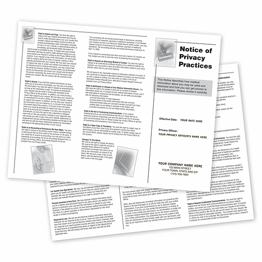 Notice of Privacy Practices HIPAA Trifold Brochure - Office and Business Supplies Online - Ipayo.com