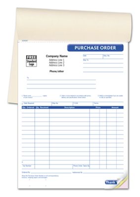 6 3/8 x 8 1/2 Purchase Order Book