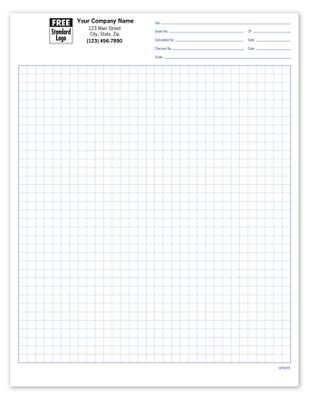 8 1/2 x 11 Graph Paper 1/4 , Padded