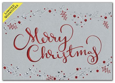 Ruby Red & Tinsel Christmas Cards