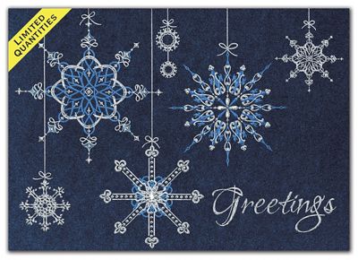 Blue Dazzle Holiday Cards