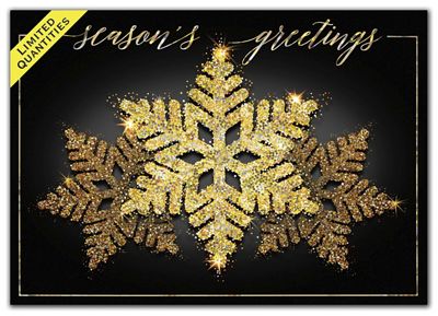 Snowflake Gold Holiday Cards