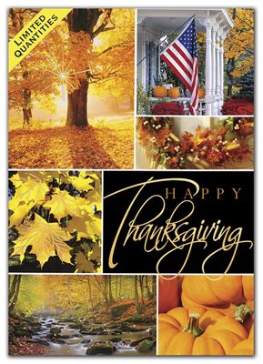 Glowing Gratitude Thanksgiving Cards