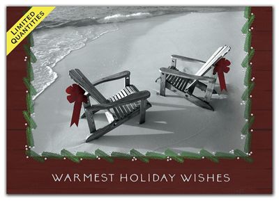 Beachfront Holiday Greeting Cards