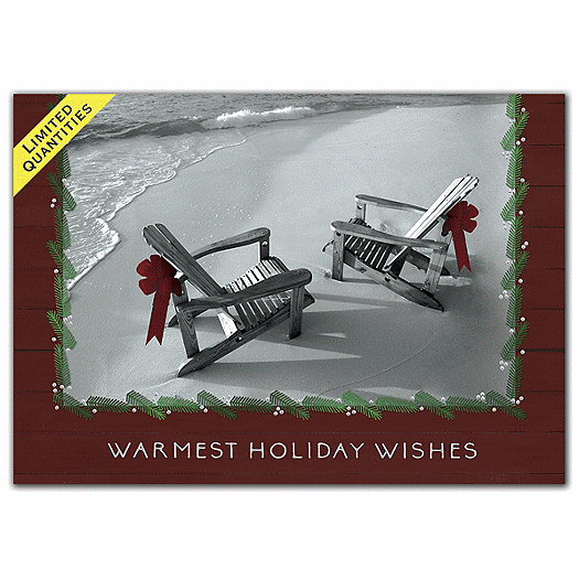 Beachfront Holiday Greeting Cards
