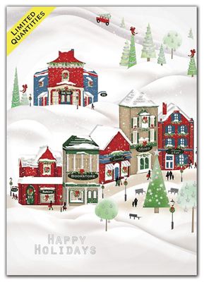 Cheerful Village Holiday Cards