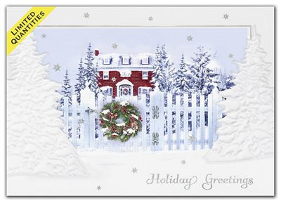 White Picket Fence Holiday Cards