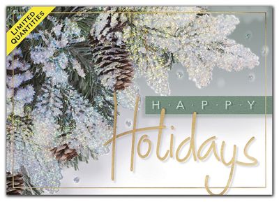 Evergreen & Gold Holiday Cards