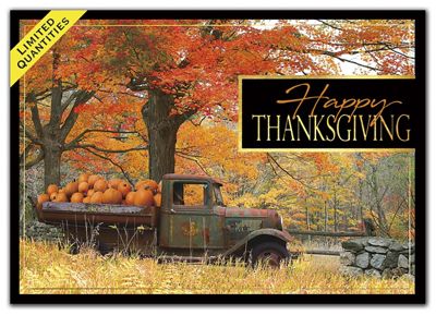 Pumpkin Pick-up Thanksgiving Cards