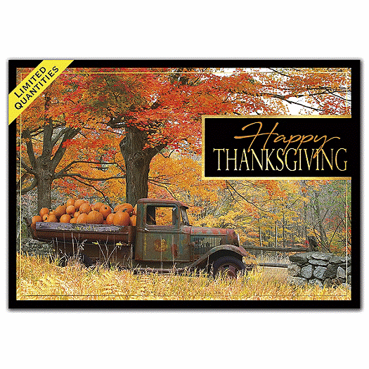 Pumpkin Pick-up Thanksgiving Cards