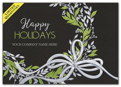 Sweet Green Wreath Holiday Cards