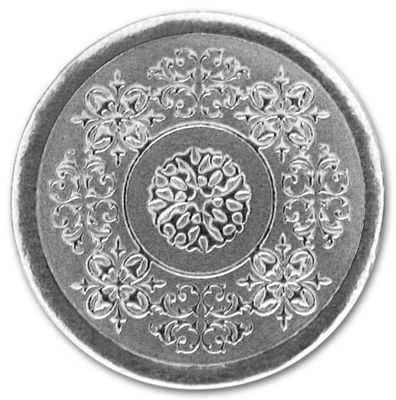 Round Silver Medallion Envelope Seal