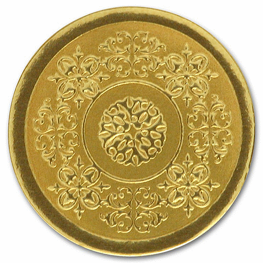 Round Gold Medallion Envelope Seal