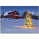7 7/8 x 5 5/8 Mountain Gold Christmas Cards
