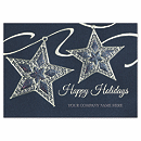 A charming and eye-catching design makes the Star Shine Card a perfect choice for sending the merriest of wishes. Unique touches include intricately designed star ornaments with prismatic foil, shiny silver ribbon and greeting.