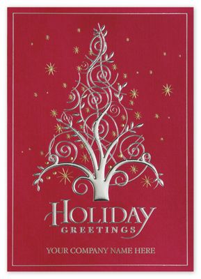 5 5/8 x 7 7/8 Vine Pine Holiday Cards