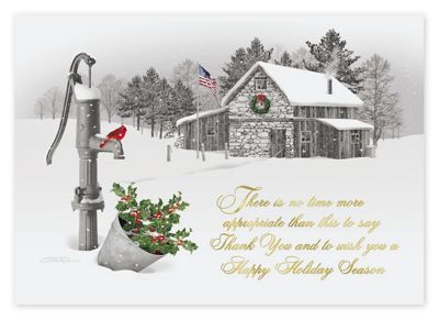 Serene Thanks Holiday Cards